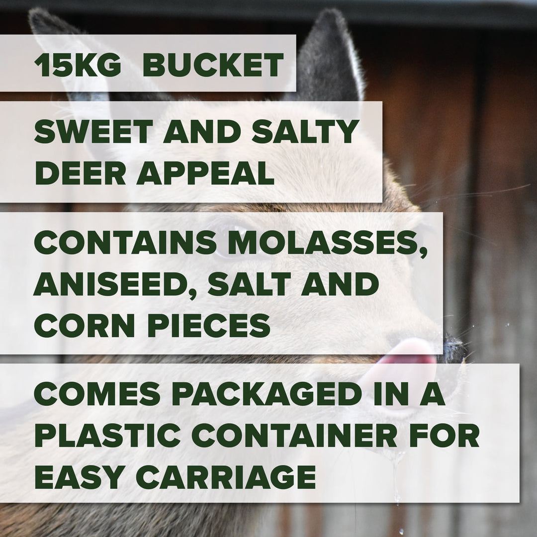 BushWear Molasses Munchies Plus Bucket 15kg For Deer