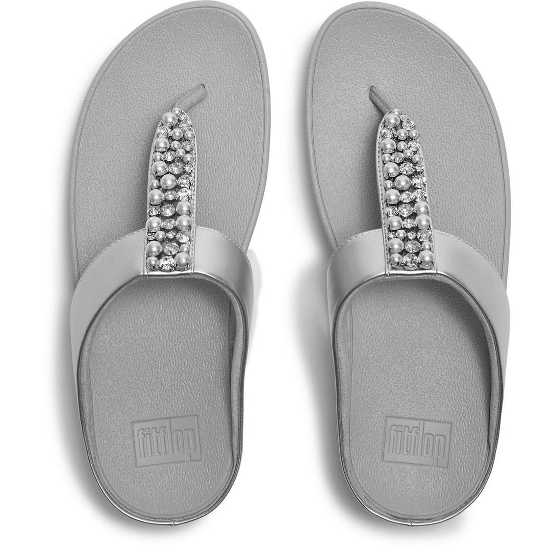 Fitflop Fino Toe-Post Sandals Silver
