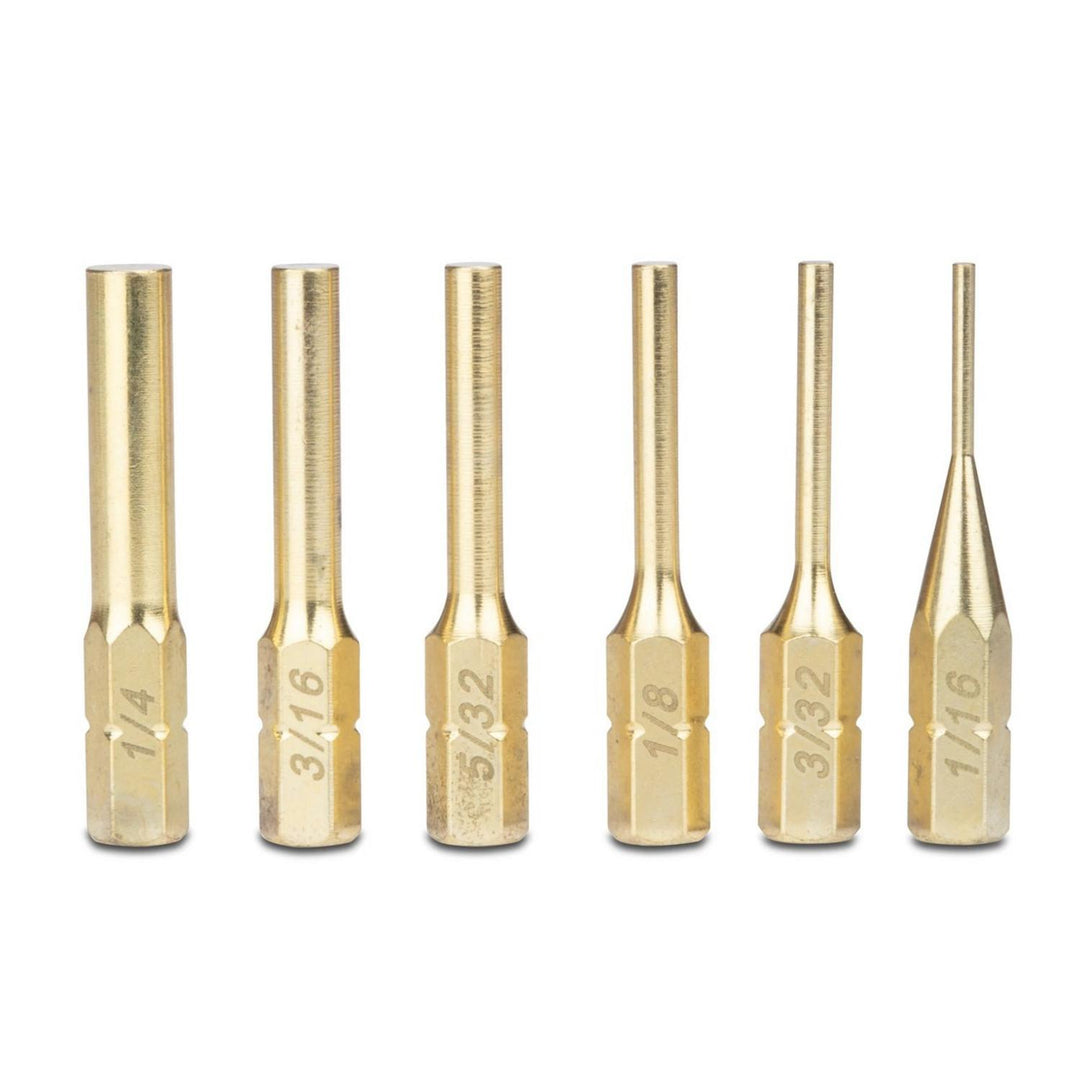 Fix It Sticks Brass Pin Punch Set (6 Punches)