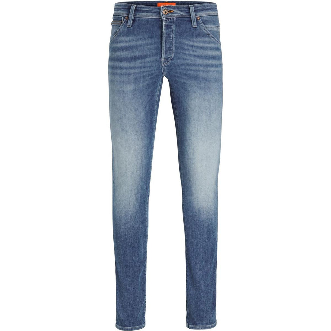 Jack & Jones Glenn slim fit jeans in mid wash Blue Blue Deni – view 2