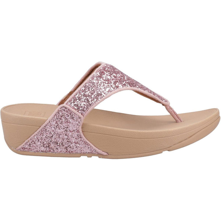 Fitflop Lulu Glitter Toe-Post Sandals Metallic Soft Blush