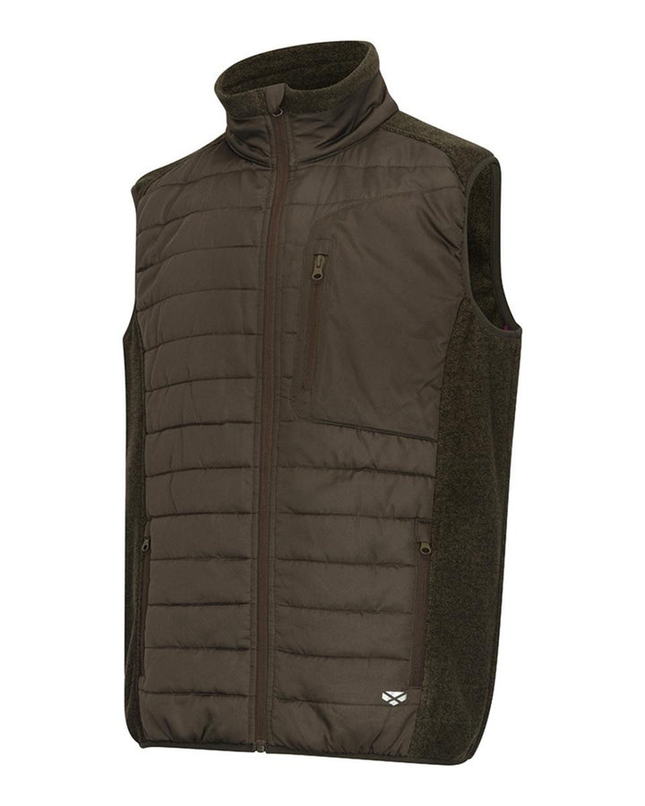 Hoggs of Fife Melville Hybrid Gilet - Dark Forest Marl