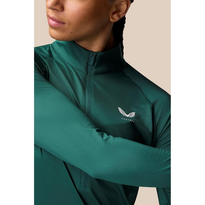 Castore 1/2 Zip Long Sleeve Top Seafoam/Sage