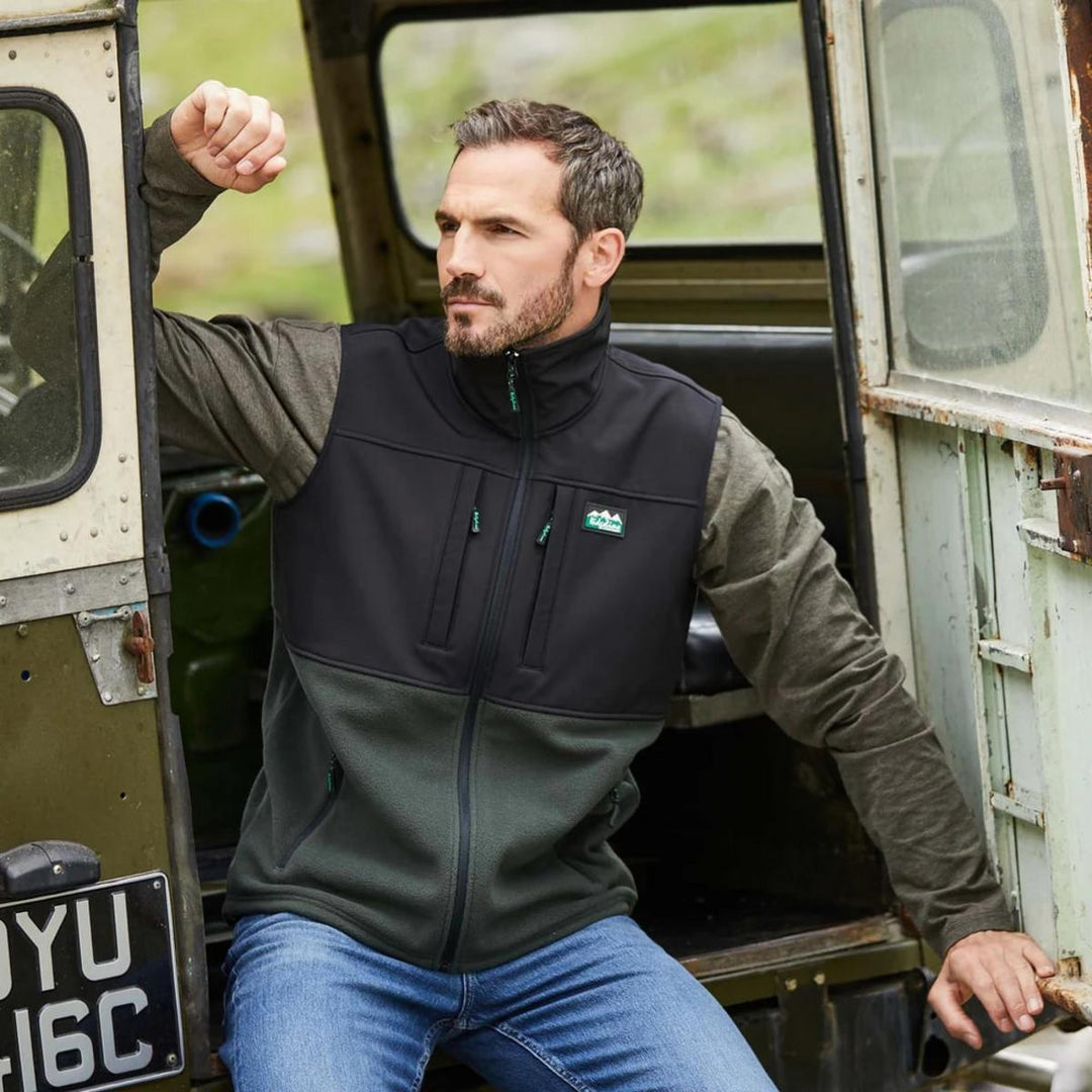 Ridgeline Mens Hybrid Vest Deep Forest/Black