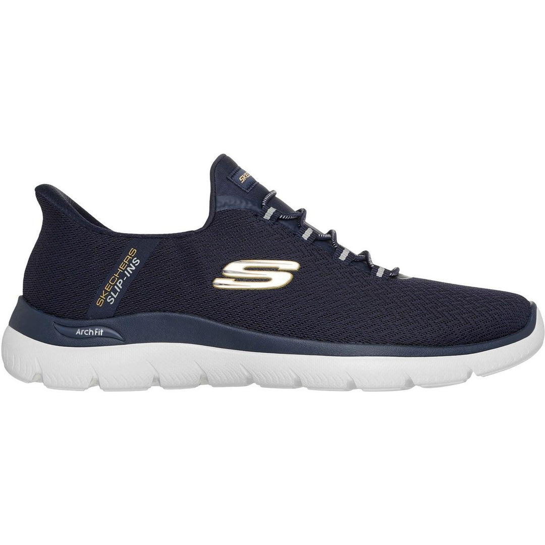 Skechers Arch Fit Summits Kynor Trainers Navy/Yellow