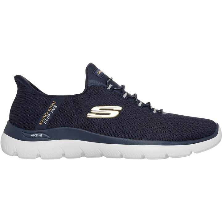 Skechers Arch Fit Summits Kynor Trainers Navy/Yellow