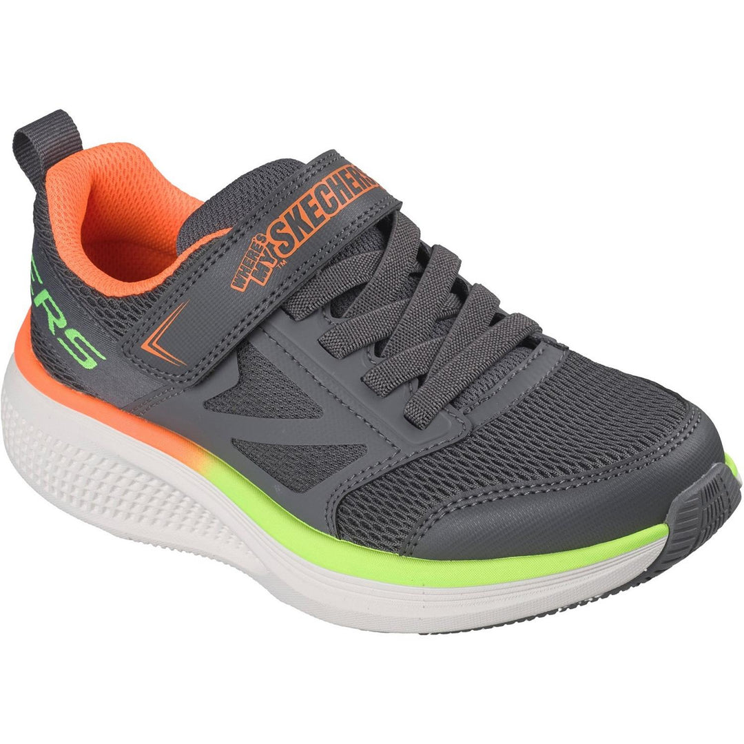 GO RUN ELEVATE 2.0 WHERE'S MY SKECHERS Charcoal/Orange & Lime Trim
