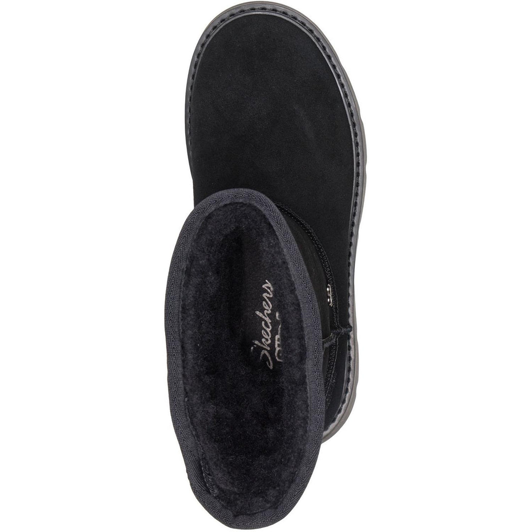 KEEPSAKES COZY COZY MID Black Suede/Faux Fur