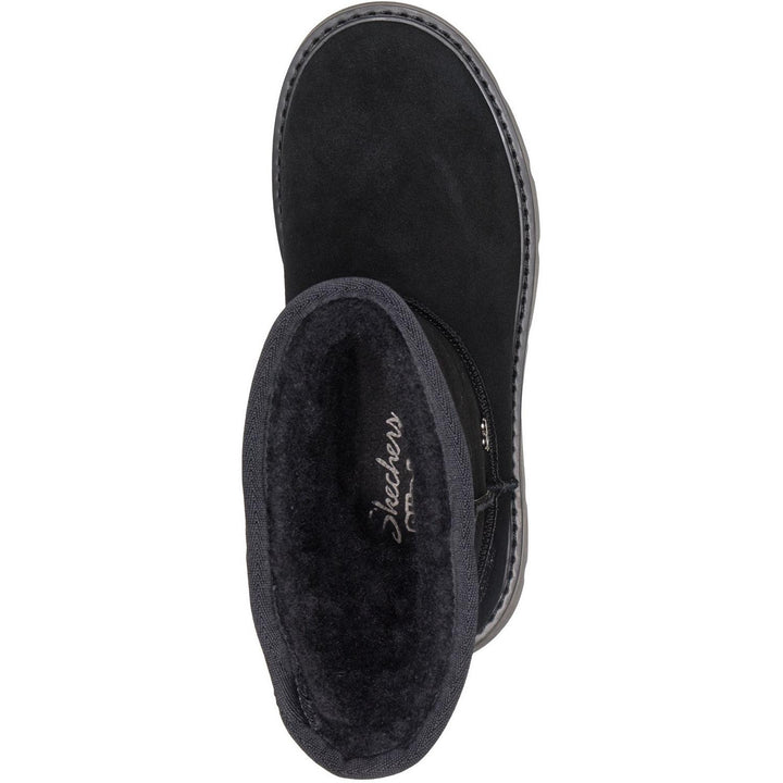 KEEPSAKES COZY COZY MID Black Suede/Faux Fur
