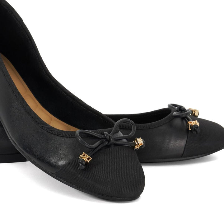 Dune Hallo Wide Fit Ballerinas Black