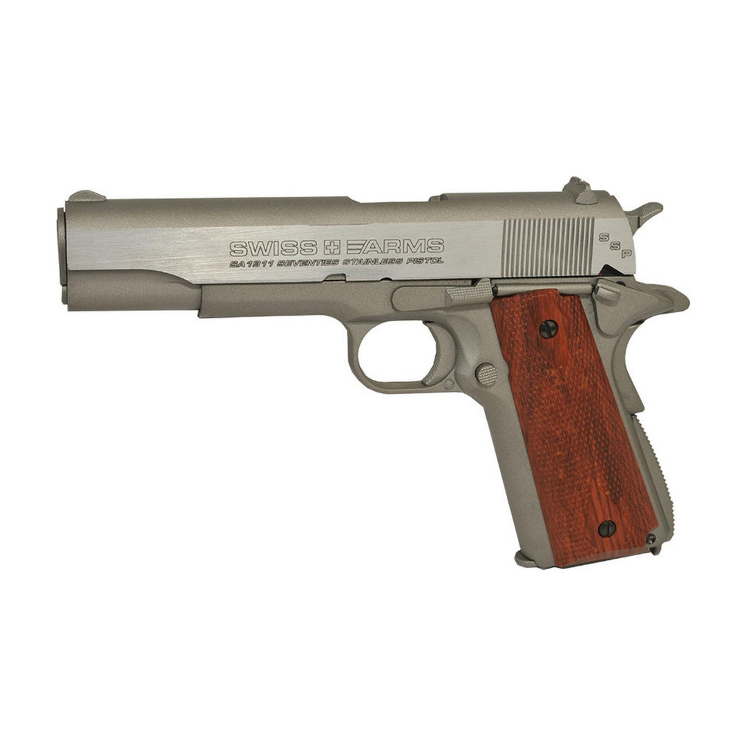 Bisley Swiss Arms 1911 Seventies BB Air Pistol Stainless