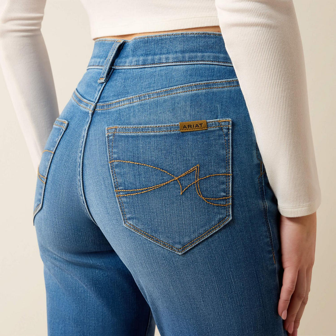 Ariat Ladies High Rise Vilma Slm Ultrstr Straight Jean – view 2