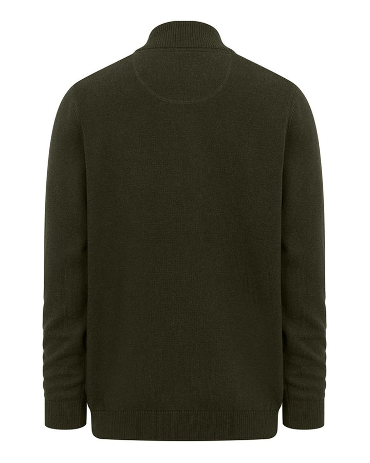 Hoggs of Fife Falkirk 1/4 Zip Pullover - Fern