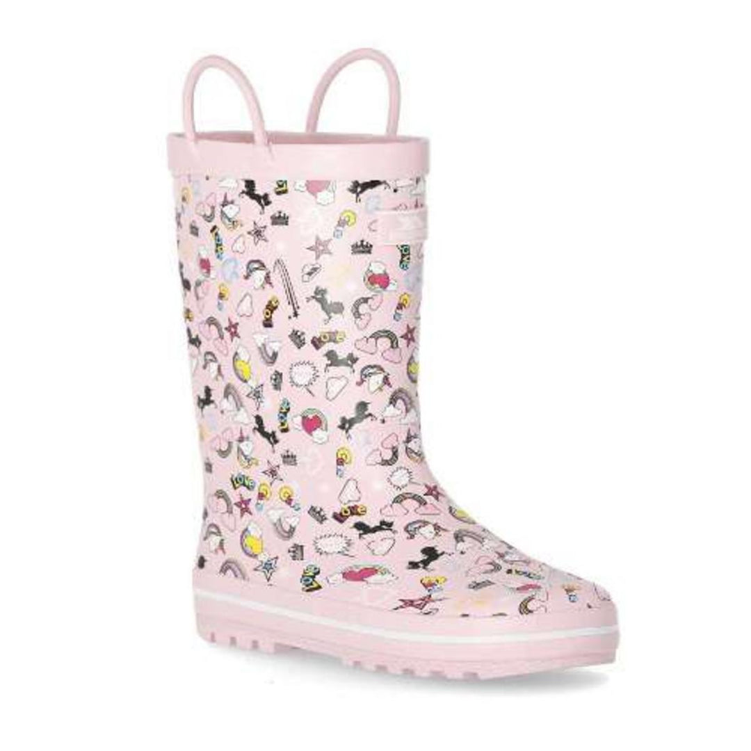 Trespass Starryton Kids Waterproof Rubber Wellington Boots – view 2