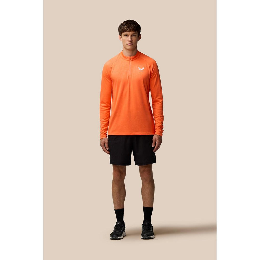 Castore Adapt Training 1/4 Zip Top Bright Orange/Mid