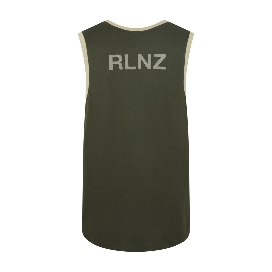 Ridgeline Mens Back Slider Singlet Top Olive Multi