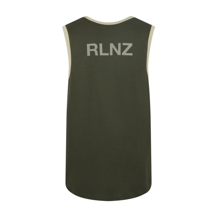 Ridgeline Mens Back Slider Singlet Top Olive Multi