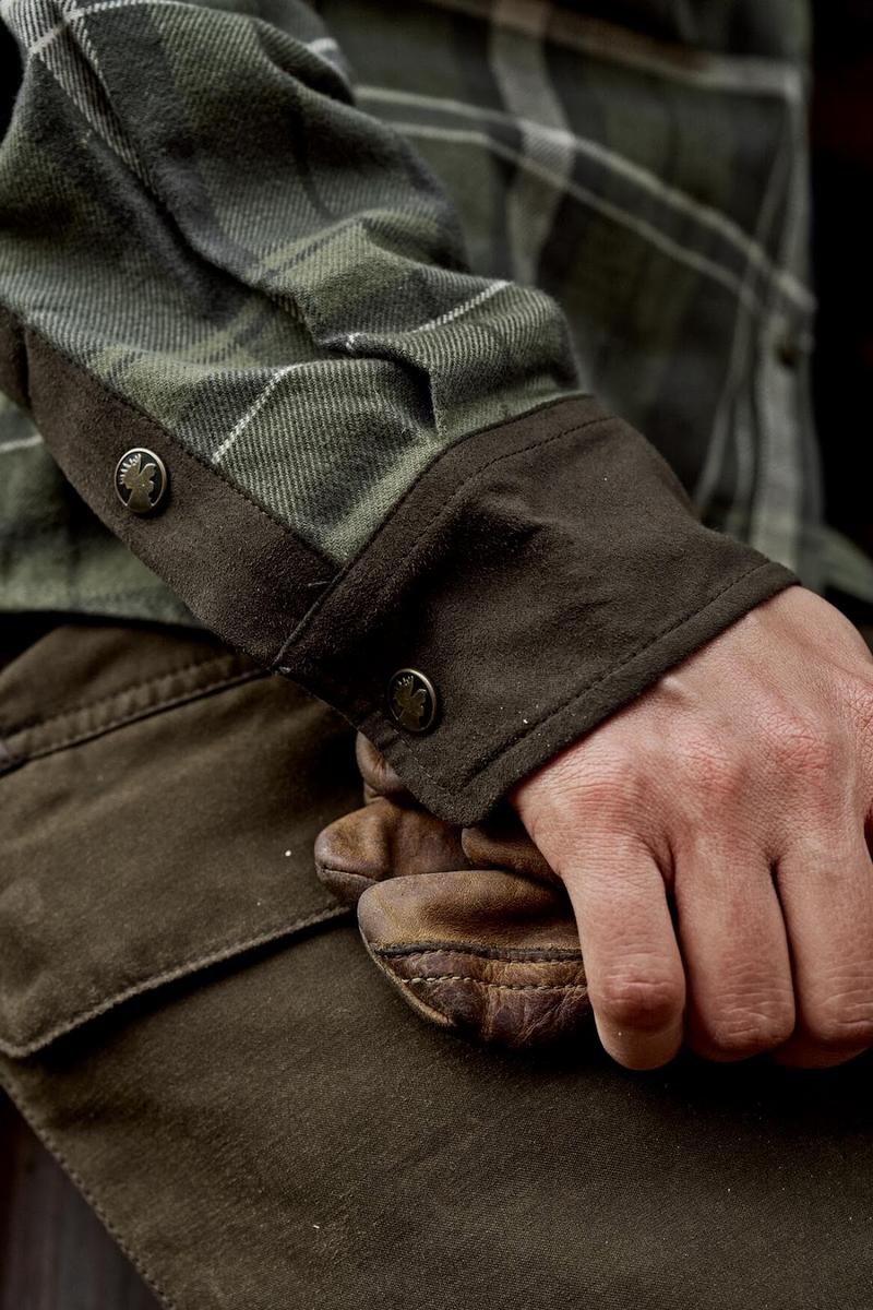 Harkila Pajala L/S shirt W Olive check