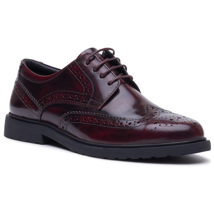 Verity Hi-Shine Brogue Plum