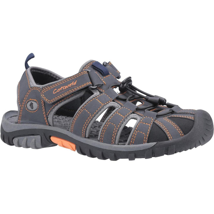 Cotswold Sandhurst Touch Fastening Sandal Grey/Orange