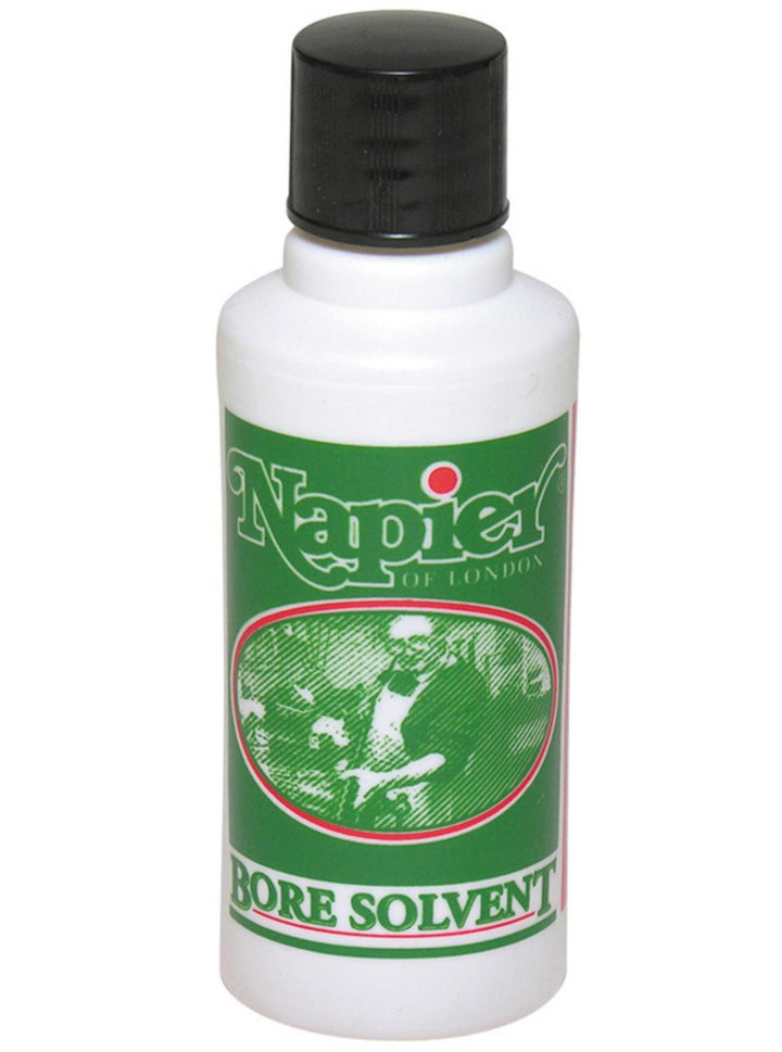 Napier Bore Solvent Bottle 50ml (2.10 oz) - Complete removal of lead, copper and nitro powder residues , Remove excessive fouling
