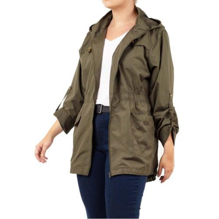 Brave Soul Ladies Brave Soul Plus Size Rain Mac - Raveplain – view 2