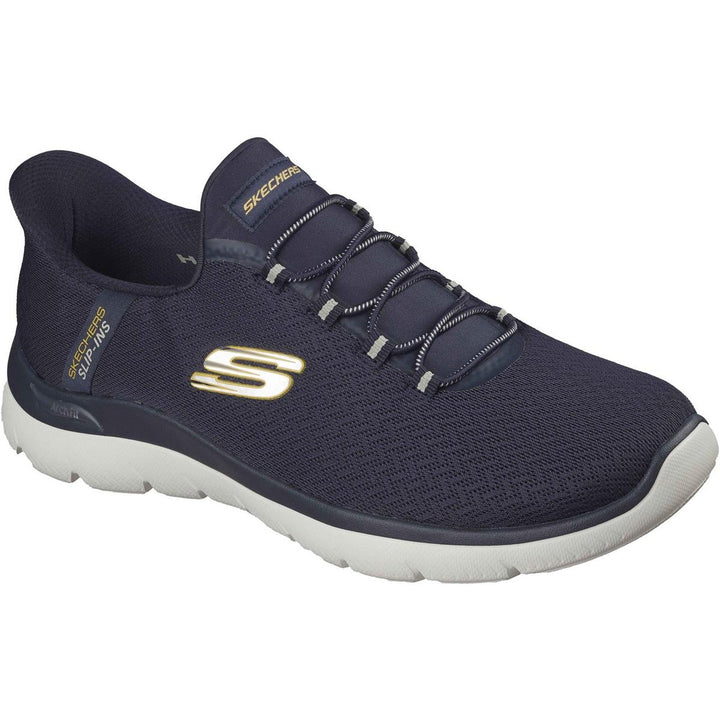 Skechers Arch Fit Summits Kynor Trainers Navy/Yellow