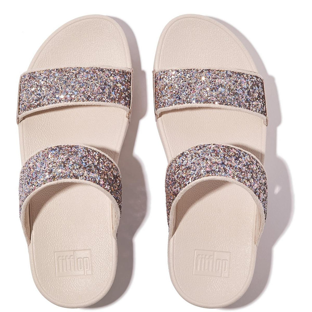 Fitflop Lulu 2 Bar Glitter Sandal Nude Rose Mix