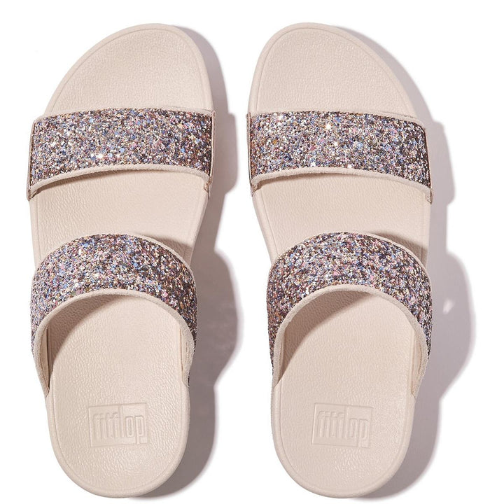 Fitflop Lulu 2 Bar Glitter Sandal Nude Rose Mix
