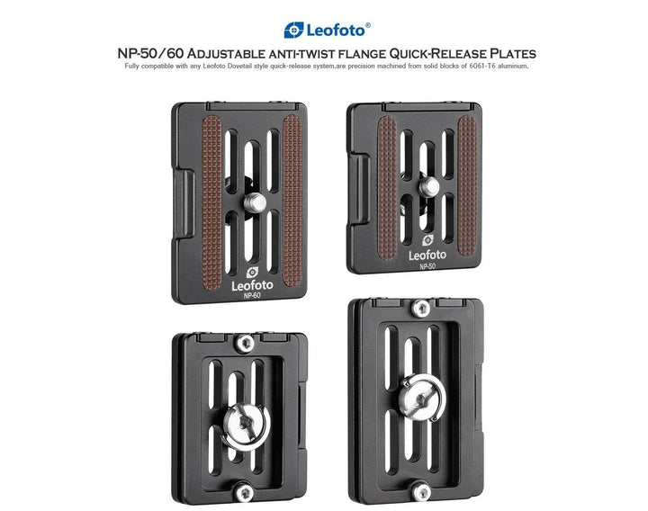 Leofoto NP-50 50mm Arca-Swiss Plate for NB-34 & NB-40 Heads