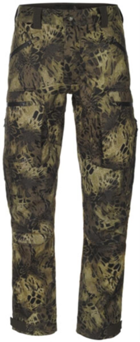 Seeland Hawker Shell trousers in Prym1 camo, rear three-quarter view showing seat seams and cargo pockets