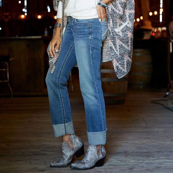 Ariat Ladies Mid Rise Icon Straight Jean – view 5