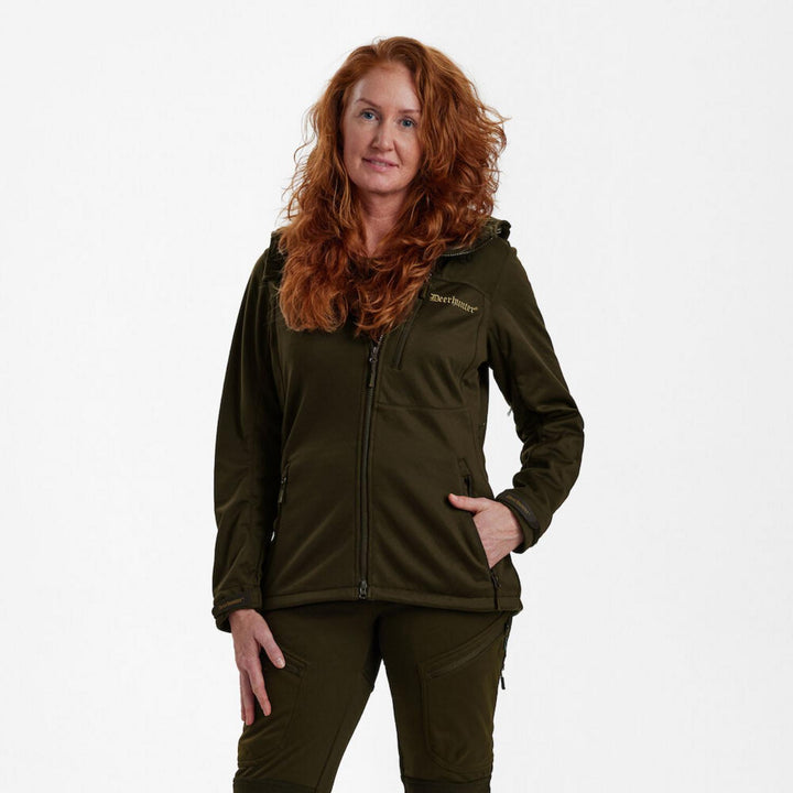 Deerhunter Lady Excape Softshell Jacket C48 Olive Green - Hunting jacket insulated weatherproof for Men – view 3