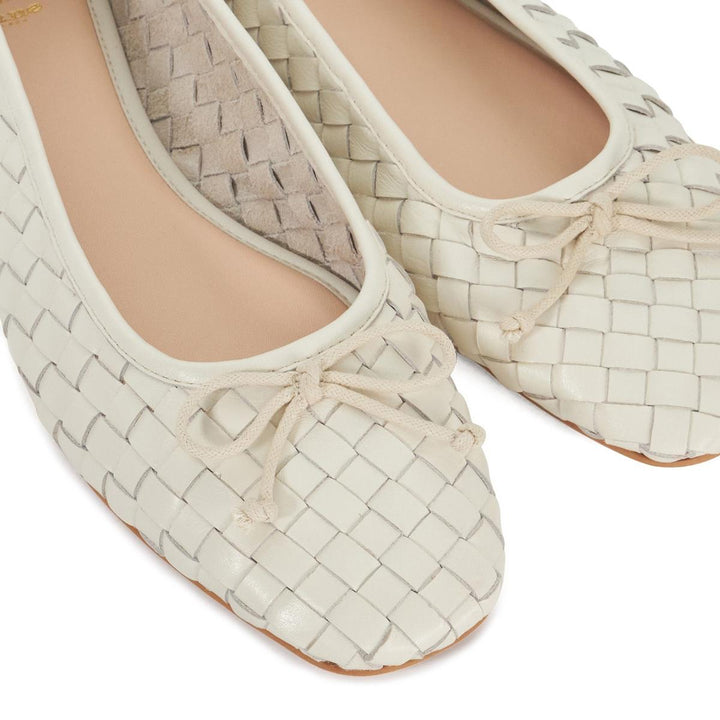 Dune Heat Ballerinas Ecru