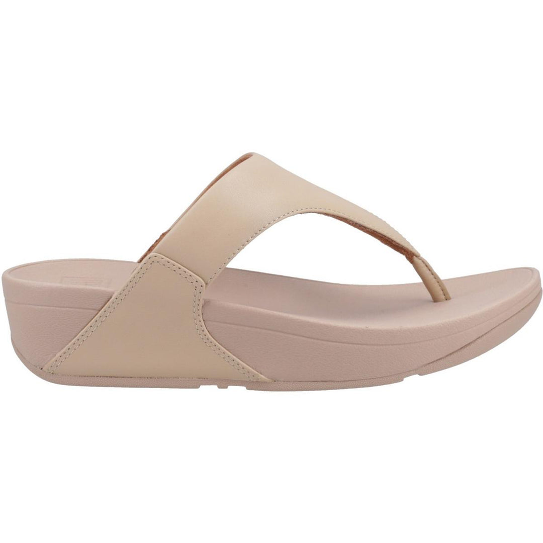 Fitflop Lulu Leather Toe-Post Sandals Classic Beige