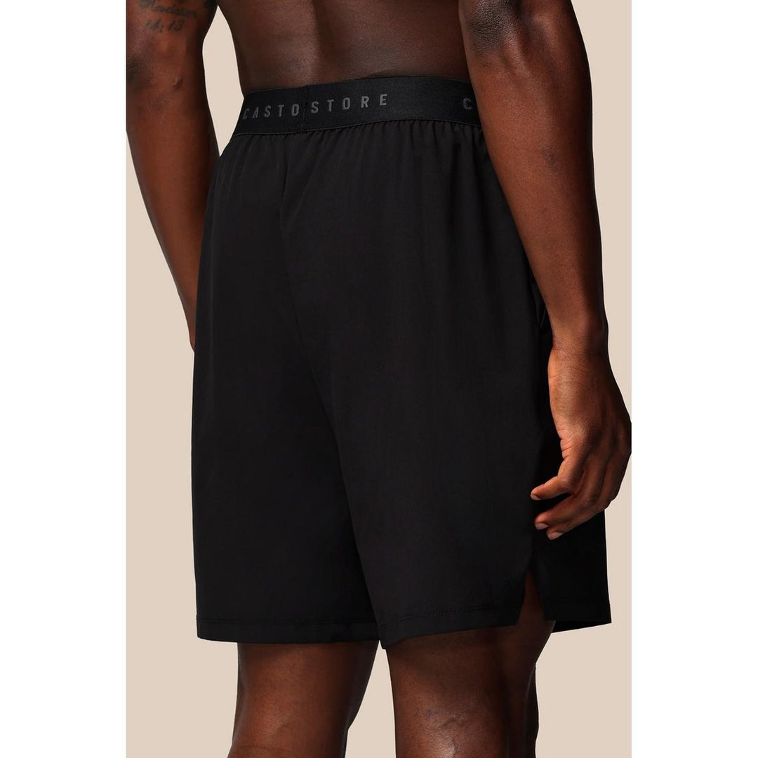 Castore 7" BRANDED ELASTIC SHORTS CASTORE BLACK/CASTORE GUNM – view 2