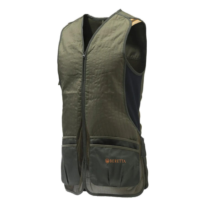 Beretta DT11 COTTON SLIDE VEST Dark Olive & Forest Night – view 2