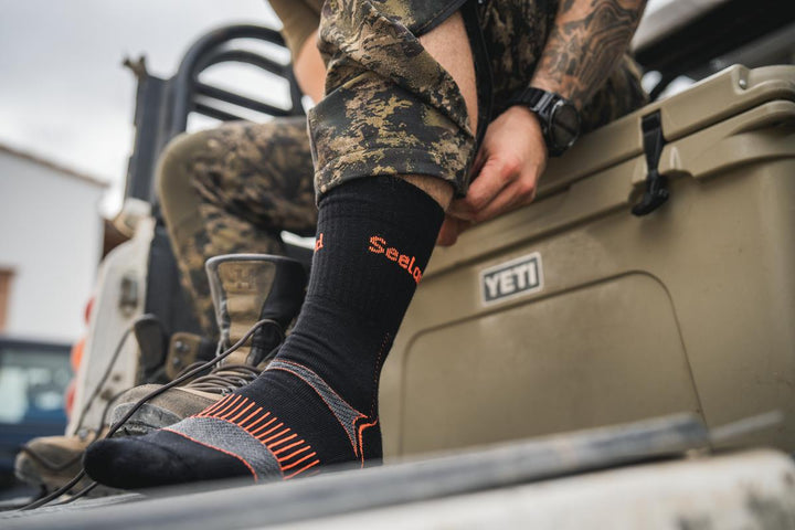 Seeland Field Coolmax Sock  2Pack Black Dark Grey