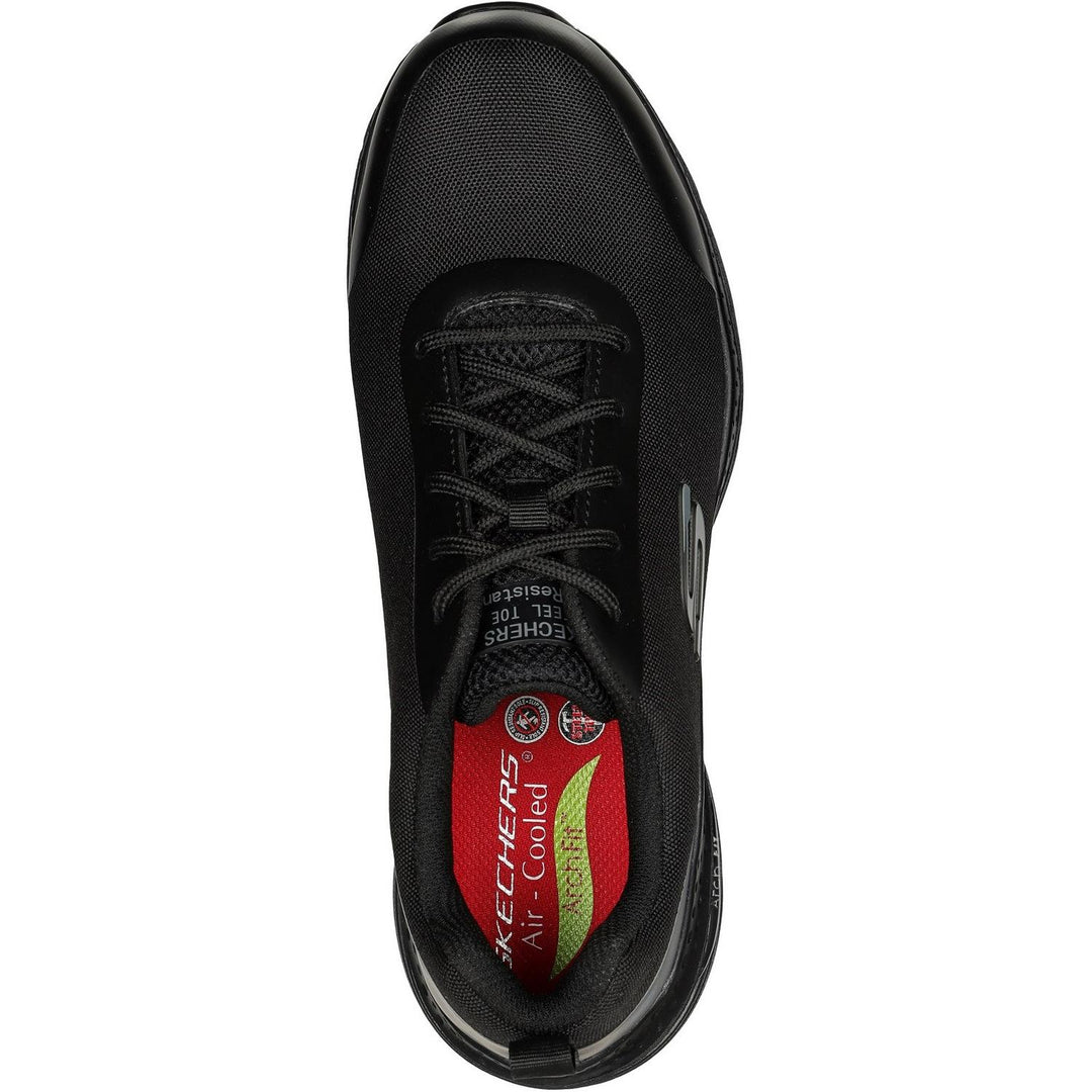 Skechers Workwear Arch Fit Sr Ringstap Safety Trainer Black - Podiatrist-designed shape developed with 20 years of data and 120,000 unweighted foot scans, Removable insole helps mould to your reduce shock increase weight dispersion