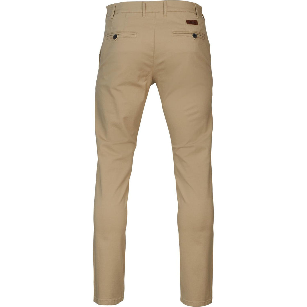 Harkila Norberg Chinos beige – view 7: rear view on a plain background showing the back pockets and leg shape.