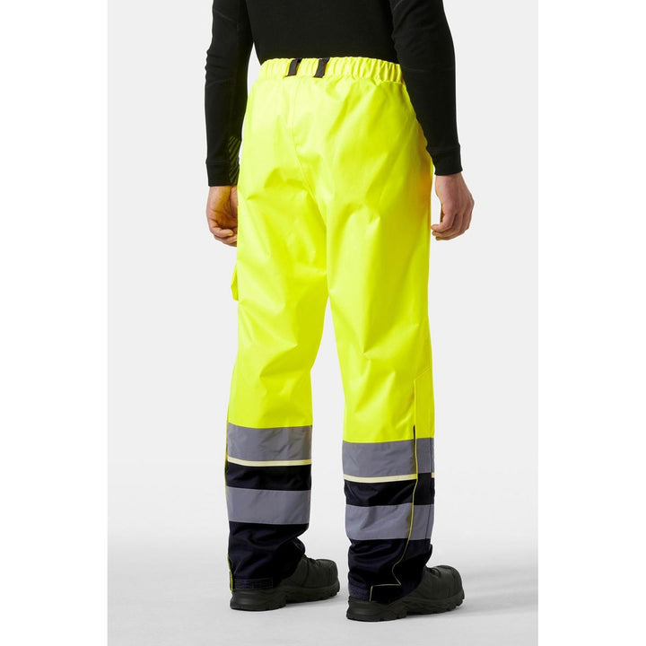 Helly Hansen Workwear UC-ME Hi Vis Shell Trousers Yellow/Ebony