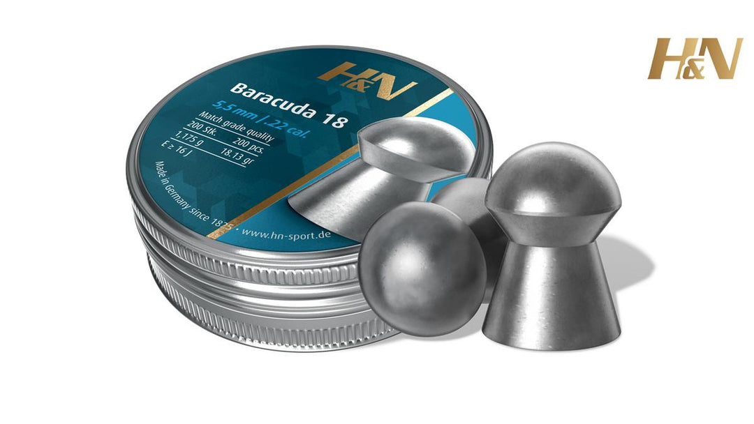 H&N Baracuda 18 Pellets 5.52mm .22 Tin of 200
