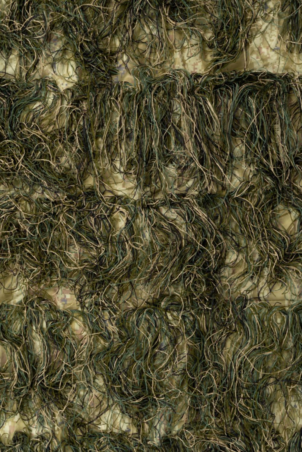 Jack Pyke Ghillie Hide Net - Fastening ties in the corners and middle, Multi coloured