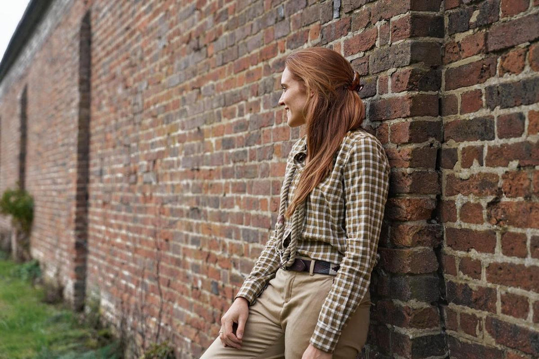 Harkila Härkila Fjell L/S shirt women Dark olive check