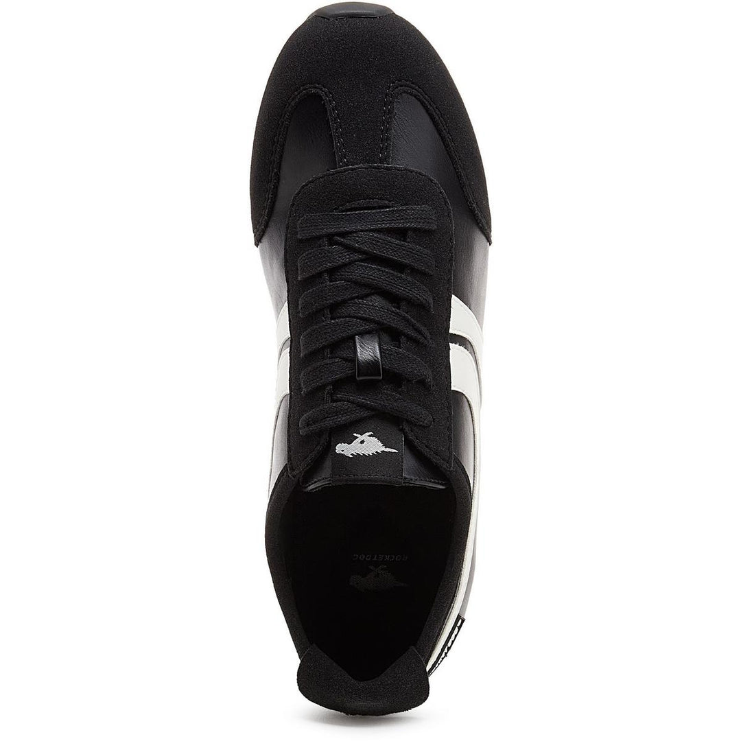 Rocket Dog Destin PU Combo Trainers Black/White – view 4