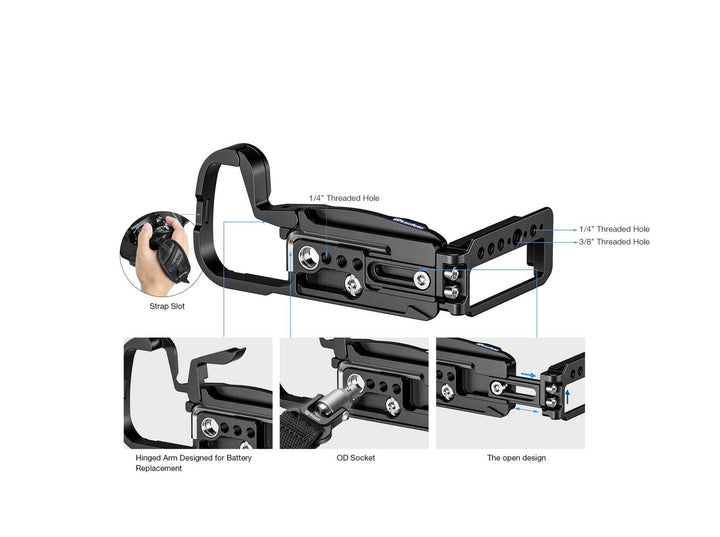 Leofoto LPS-RX10V Custom L Bracket for Sony RX10V