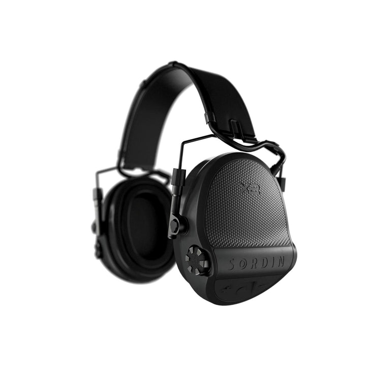 Sordin Supreme X2 Electronic Ear Defenders - Black, Leather Headband, Gel