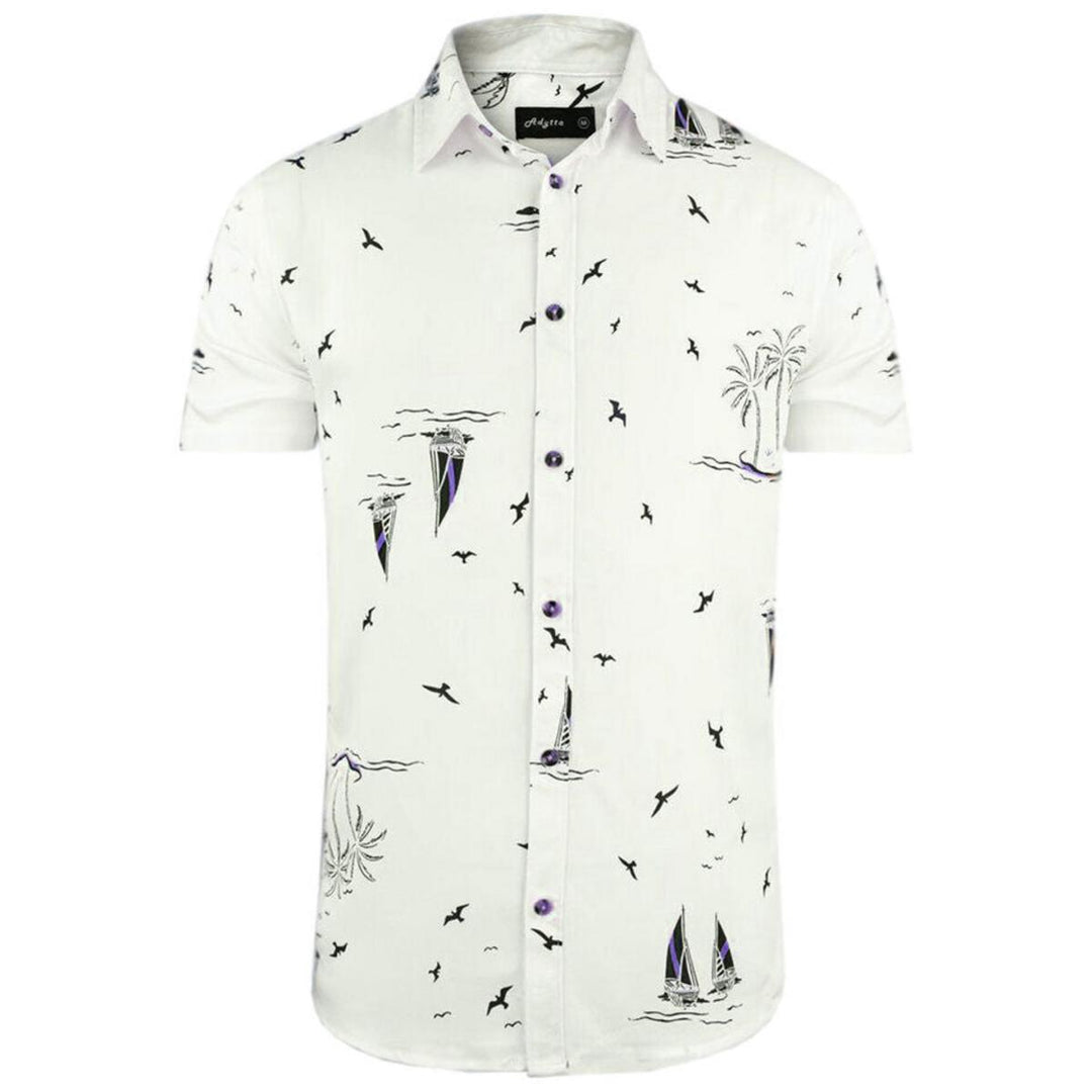 ek Wholesale Men's Hawaiian Printed Viscose Shirts
