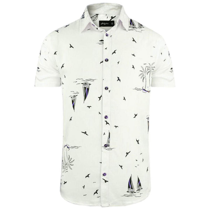 ek Wholesale Men's Hawaiian Printed Viscose Shirts