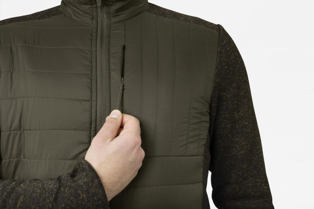 Seeland Theo hybrid jacket Pine green - 100gms Insulation at front and back, YKK zipper – view 5